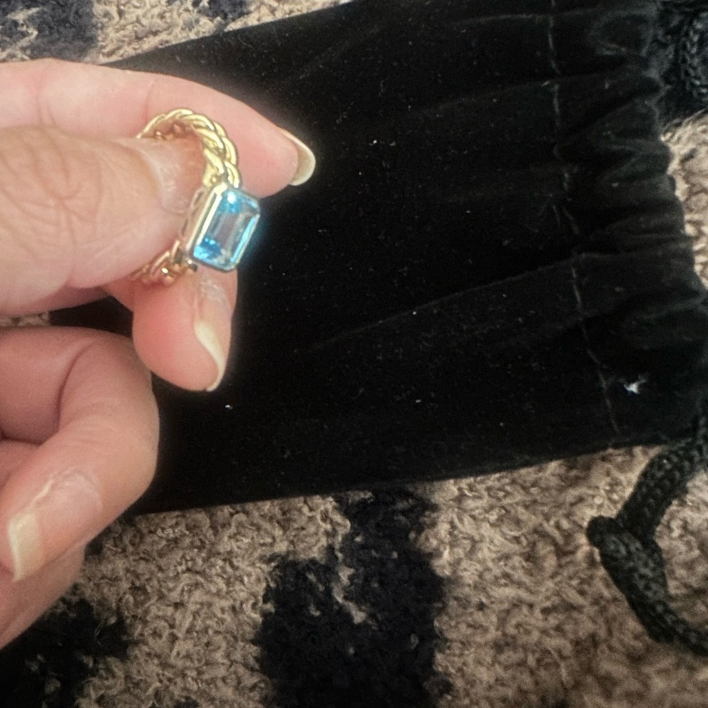 Effy Gold Ring with Blue Gemstone